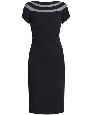 Gina Bacconi Daniella Illusion Neck Dress - Black