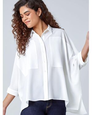 Roman Relaxed Smart Stretch Shirt - White