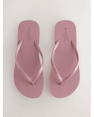 Self Mauve Flip Flops - Pink