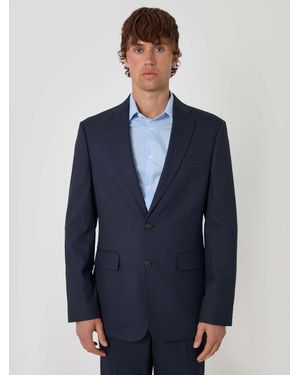 Threadbare Tailored Fit Single Breasted Blazer - Blue