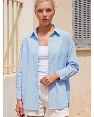 Roman Petite Stripe Shirt - Blue