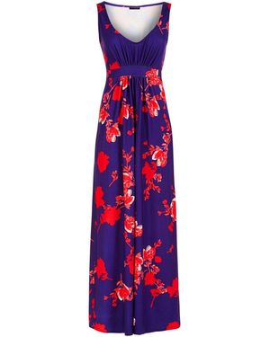 Hot Squash Empire Waist Maxi Dress - Purple
