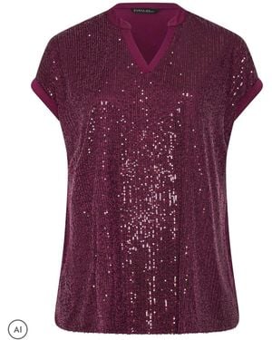 Evans Sequin Embellished Top - Purple