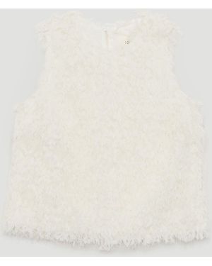 Hush Sabrina Feather Sleeveless Top - Natural