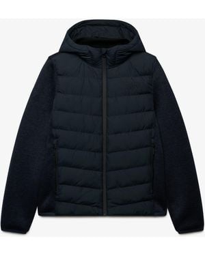 Superdry Hooded Storm Knit Hybrid Jacket - Blue