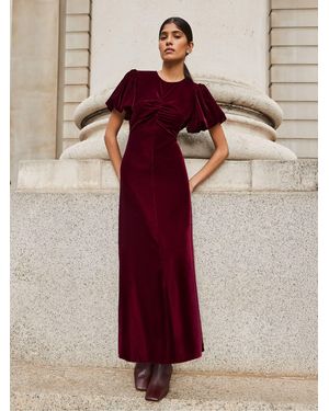 Ro & Zo Jessie Velvet Dress - Red