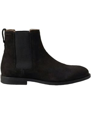 Calvin Klein Suede Chelsea Boots - Black