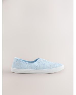 Next Light Laceless Canvas Slip-On Sneakers - Blue