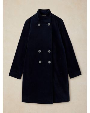 White Stuff Kaia Velvet Coat - Blue