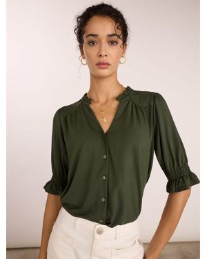Baukjen Noa Short Sleeve Blouse - Green
