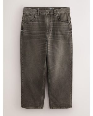 Next Washed Baggy Fit Jeans - Gray