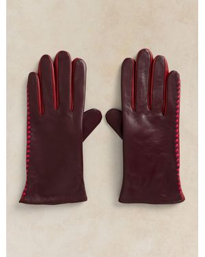White Stuff Sasha Leather Glove - Purple