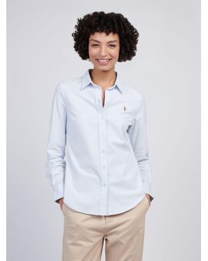 U.S. POLO ASSN. U. S. Polo Assn U. S. Polo Assn Stripe Stretch Classic Fit Oxford Shirt - White