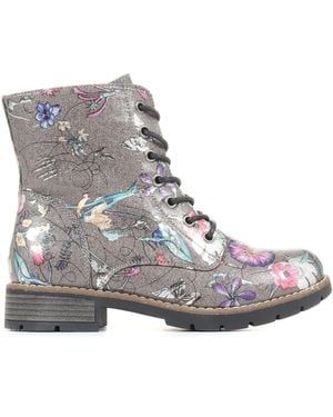 Pavers Damen-Stiefeletten Zum Schnüren - Grau