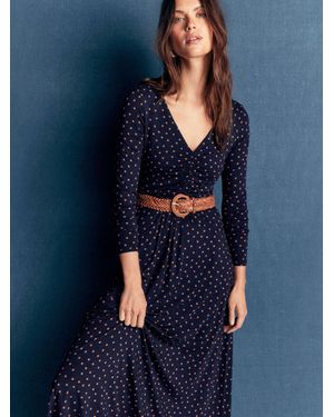 Boden Jasmine Ruched Jersey Dress - Blue