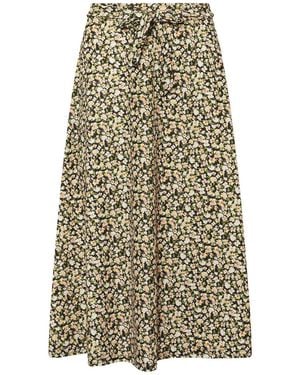 PixieGirl Petite Petite Self Belted Midi Skirt - Natural