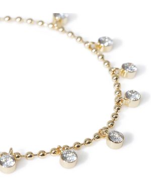 Aela Tone Diamond Simulant Charm Bracelet - Metallic