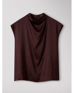 Whistles Cowl Neck Halter Top - Purple