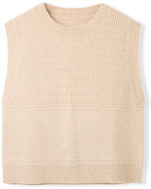 Celtic & Co. Gansey Stitch Tank Top - Natural
