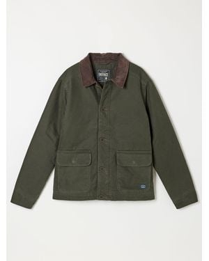 FatFace Fatface Khaki Canvas Barn Jacket - Green