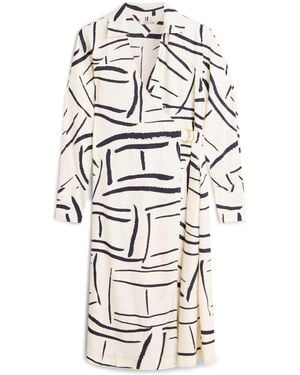 Tommy Hilfiger Relaxed Wrap Midi Dress - White