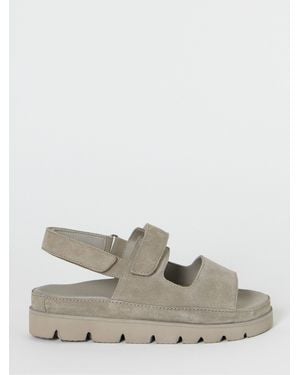 Simply Be Simply Be Extra Wide Fit Chunky Suede Sandals - Gray