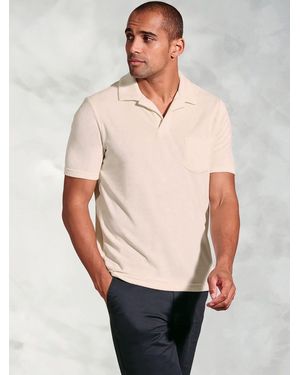 Brook Taverner Poloshirt Aus Baumwoll-Reichem Frottee - Natur