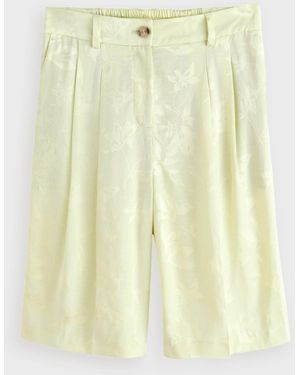 Next Tabitha Simmons X Jacquard Bermuda Shorts With Linen - Yellow