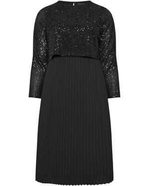 Evans Sequin Overlay Dress - Schwarz
