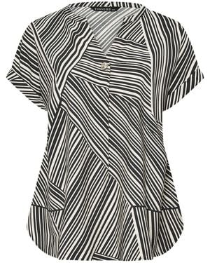 Evans Button Detail Blouse - Gray