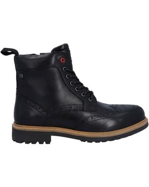 HUNTER Cawdor Lace Up Ankle Brogue Boots - Black