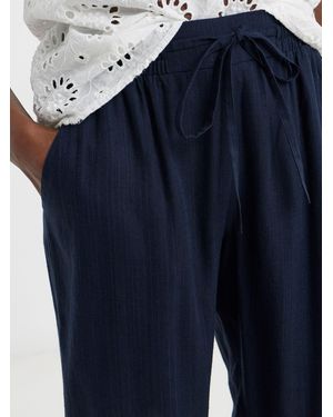 JD Williams Linen Mix Tapered Pants - Blue