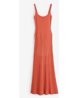 4th & Reckless Knitted Stripe Maxi Dress - Red