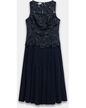 Mint Velvet Floral Print Applique Maxi Dress - Blue