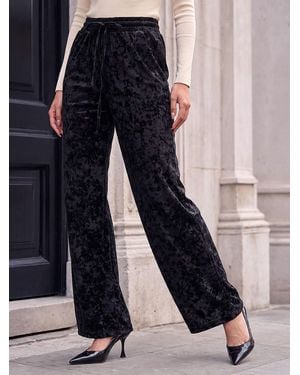 Roman Velvet Stretch Pants - Blue