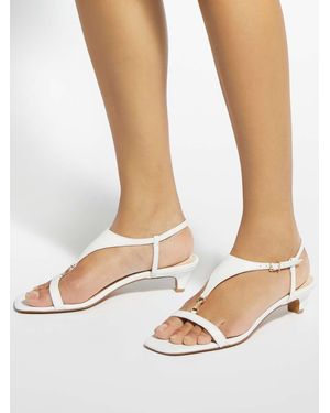 dunelondon Dune London Leather Monacos Smart Suede Sandals - White