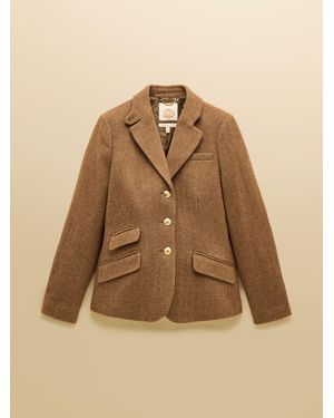 Joules Canterley Tweed Blazer - Natural