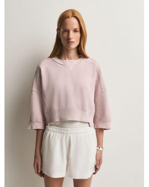 Fp Movement Free People Short Sleeve Intercept Pull On Sweat Top - Pink