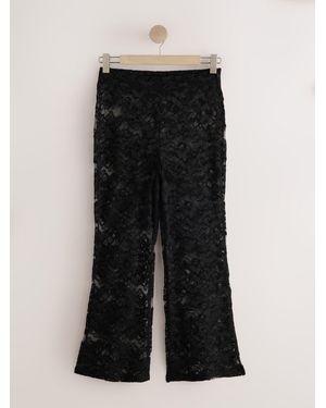 Next Floral Lace Flared Pants - White