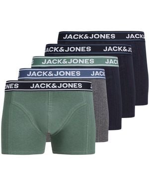 Jack & Jones Logo Trunks 5 Pack - Blue
