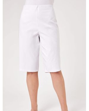 Roman Knee Length Stretch Shorts - White