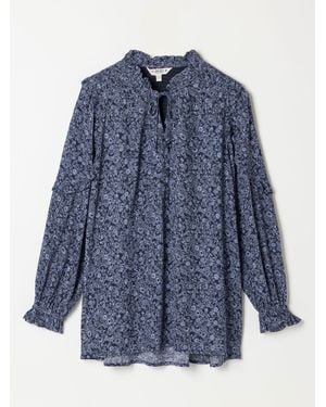 FatFace Fatface Eddie 2 Tone Floral Tunic - Blue