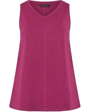 Evans Premium Cotton Vest Top - Purple