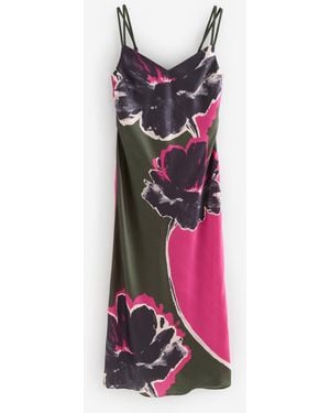 Next Satin Cami Midi Slip Dress - Purple