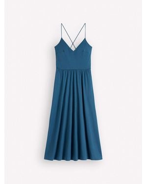 Boden Cross Back Jersey Dress - Blue