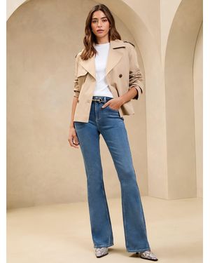 Lipsy Mid Rise Flare Jeans - Blue