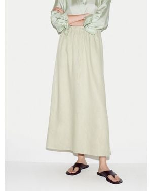 Jigsaw Linen Drawstring Maxi Skirt - White
