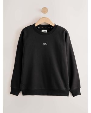 Self Crew Neck Sweatshirt - Black