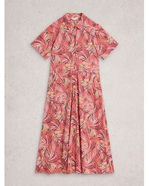White Stuff Rua Jersey Shirt Dress - Pink