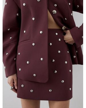 River Island Studded Mini Skirt - Purple
